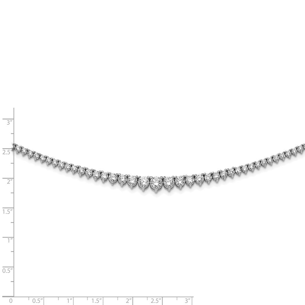 FJC Finejewelers 925 Sterling Silver Fancy Necklace Stone 2.3 - 5 mm CZ's 17 Inches
