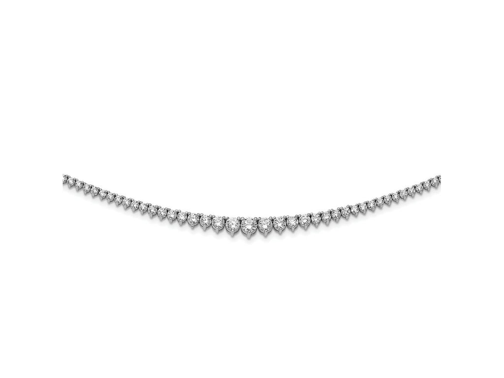 FJC Finejewelers 925 Sterling Silver Fancy Necklace Stone 2.3 - 5 mm CZ's 17 Inches