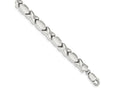 FJC Finejewelers 925 Sterling Silver Fancy Polished and Satin X and O Bracelet 8 Inches x 8 mm