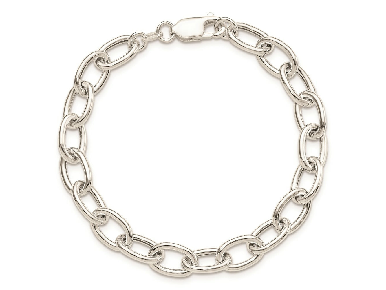FJC Finejewelers 925 Sterling Silver Open Link Cable 8.50mm Bracelet 7.5 Inches