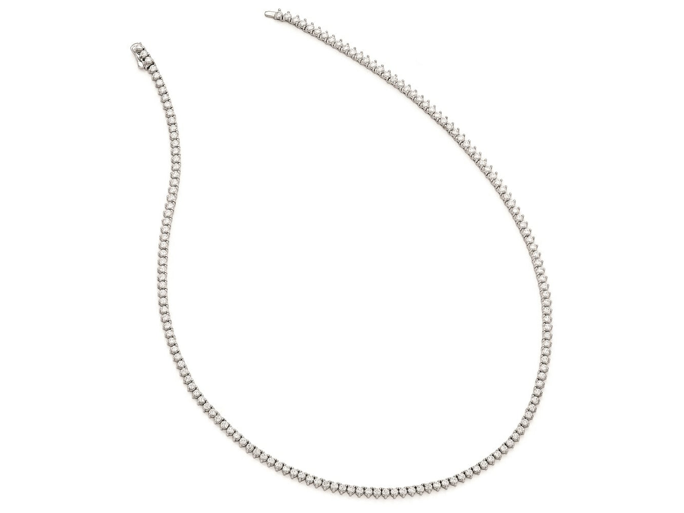 FJC Finejewelers 925 Sterling Silver Fancy Necklace 2.5mm CZ's 18in 163 Stone 18 Inches