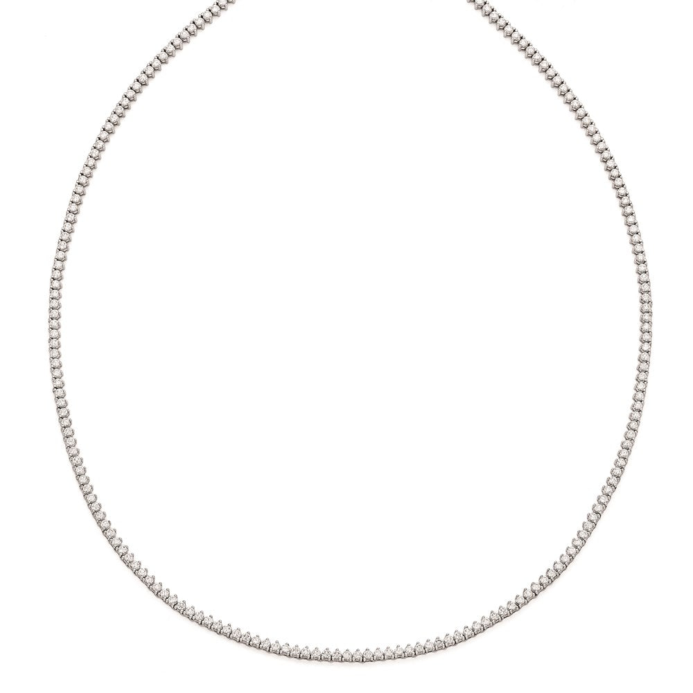 FJC Finejewelers 925 Sterling Silver Fancy 2.5mm CZ's  Necklace 24 Inches