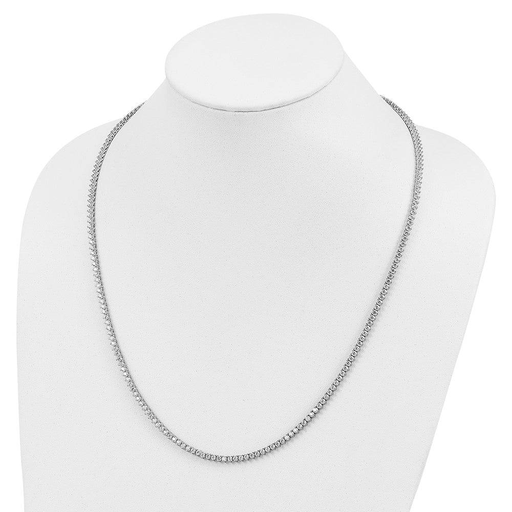 FJC Finejewelers 925 Sterling Silver Fancy 2.5mm CZ's  Necklace 24 Inches