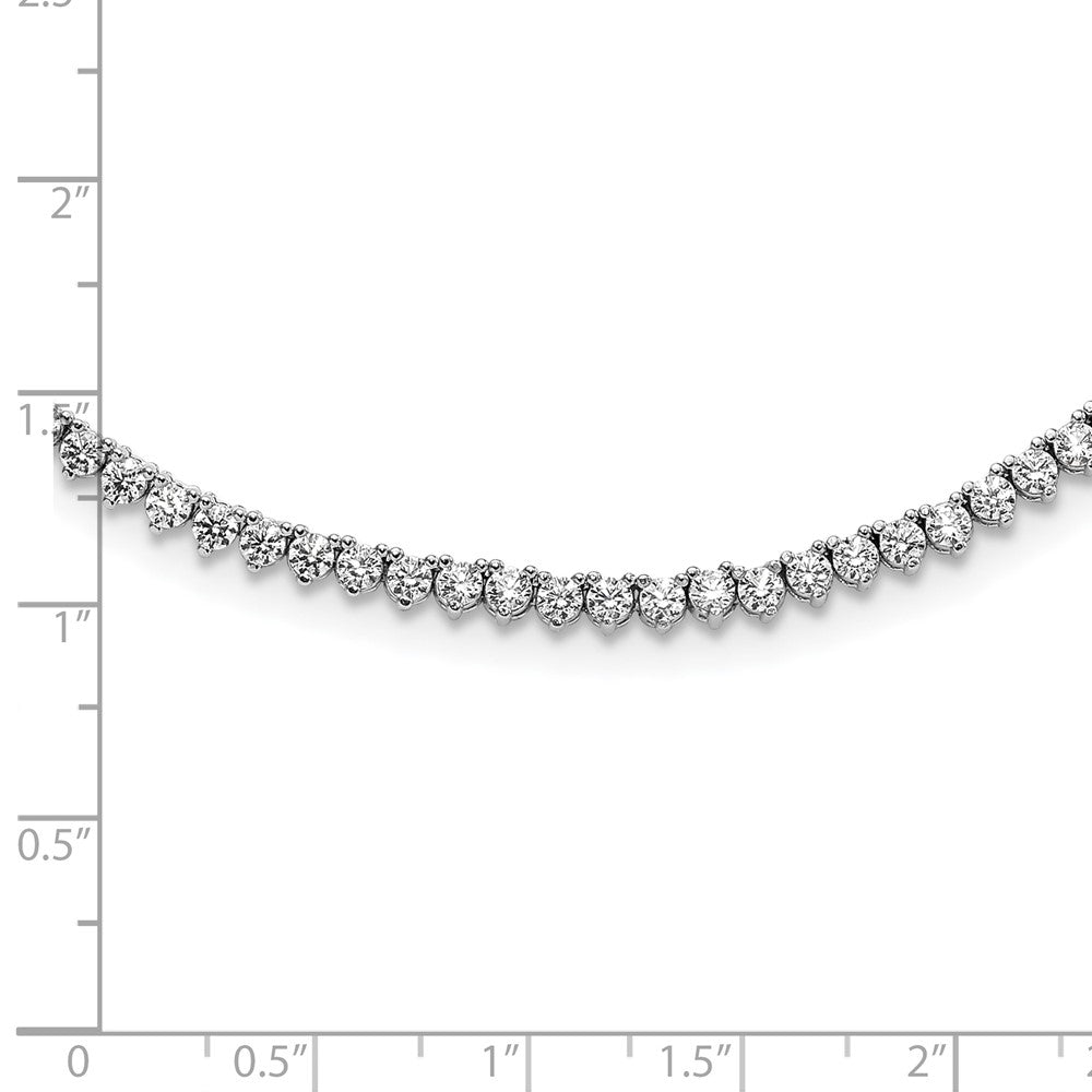 FJC Finejewelers 925 Sterling Silver Fancy 2.5mm CZ's  Necklace 24 Inches