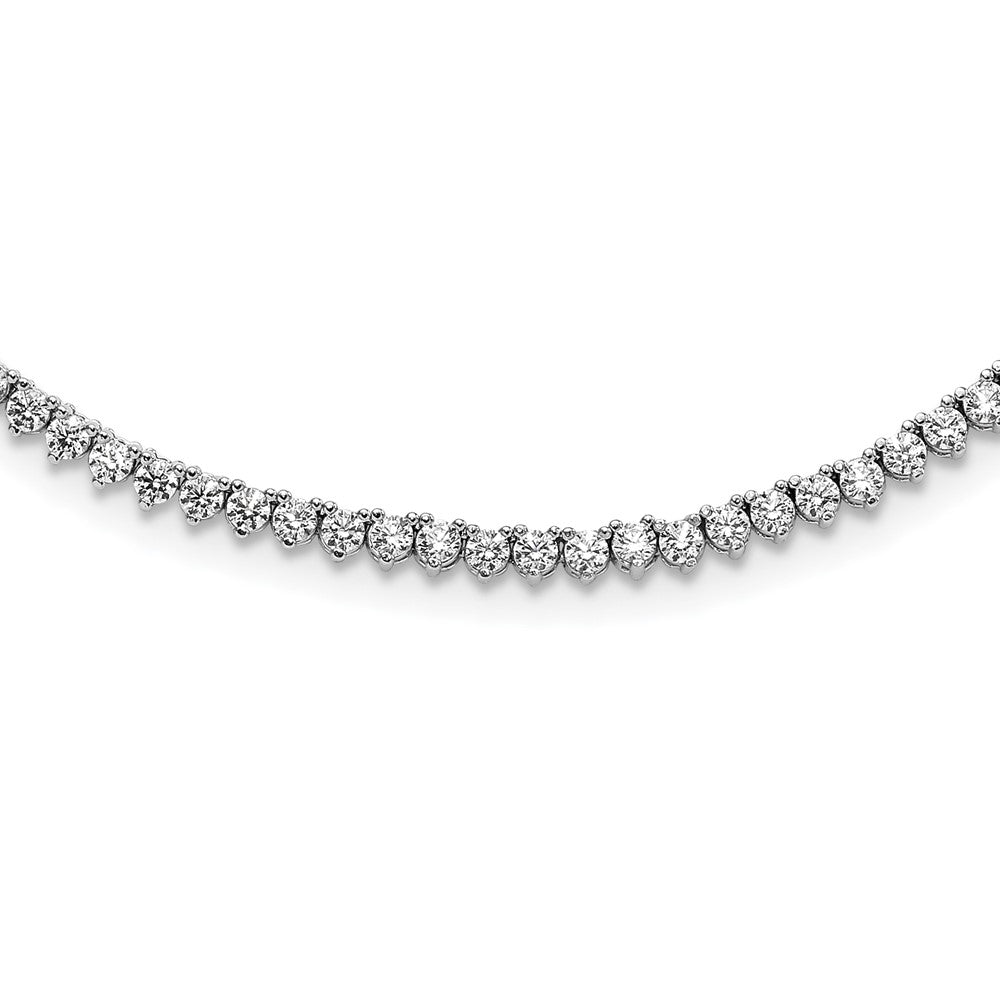 FJC Finejewelers 925 Sterling Silver Fancy 2.5mm CZ's  Necklace 24 Inches