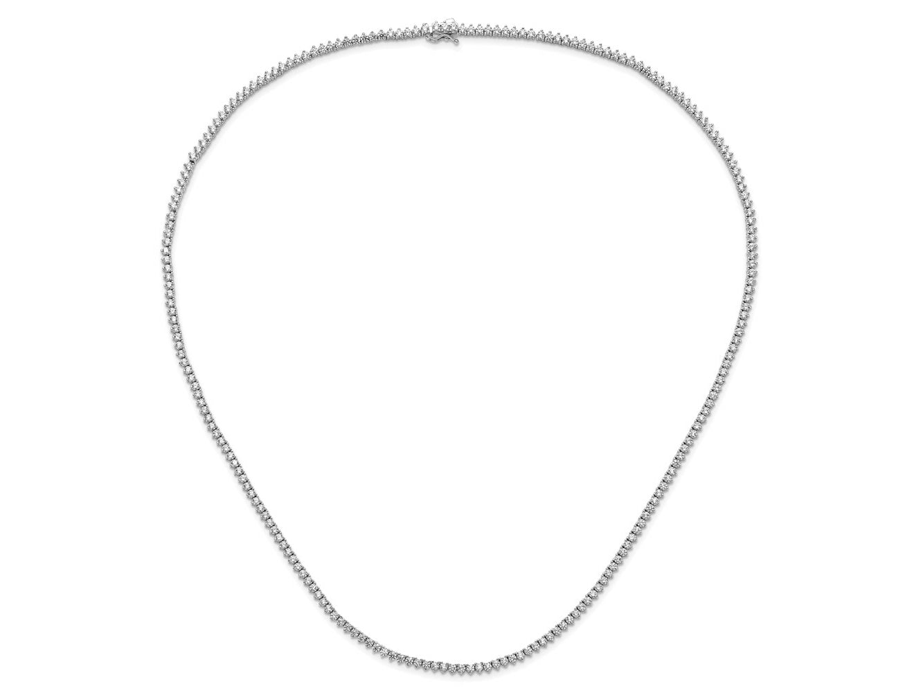 FJC Finejewelers 925 Sterling Silver Fancy 2.5mm CZ's  Necklace 24 Inches
