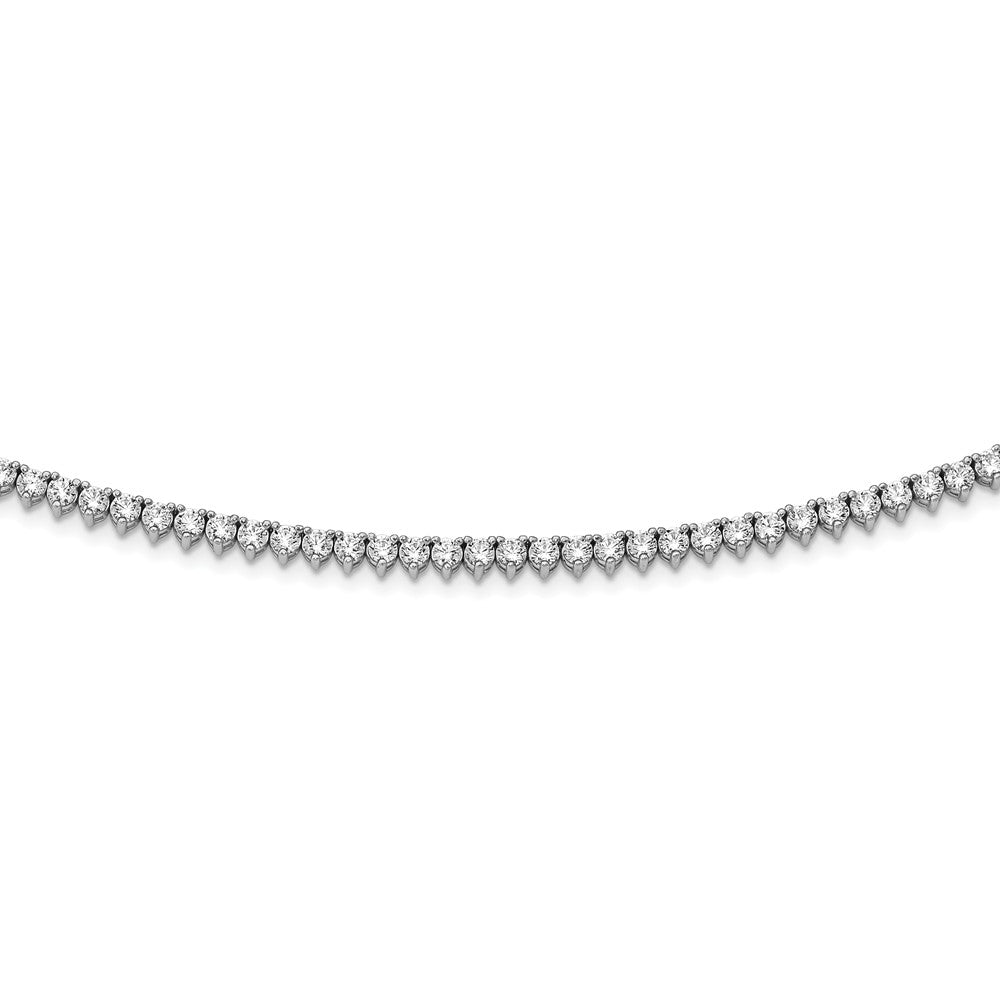 FJC Finejewelers 925 Sterling Silver Fancy Necklace Rhodium Plated CZ 36in Necklace 36 Inches