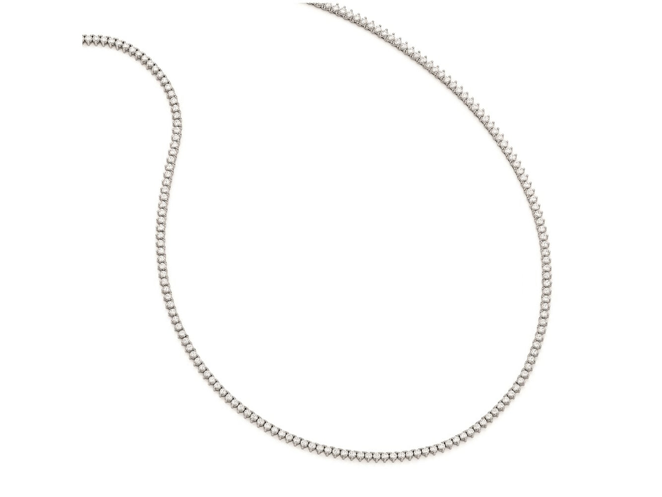 FJC Finejewelers 925 Sterling Silver Fancy Necklace Rhodium Plated CZ 36in Necklace 36 Inches