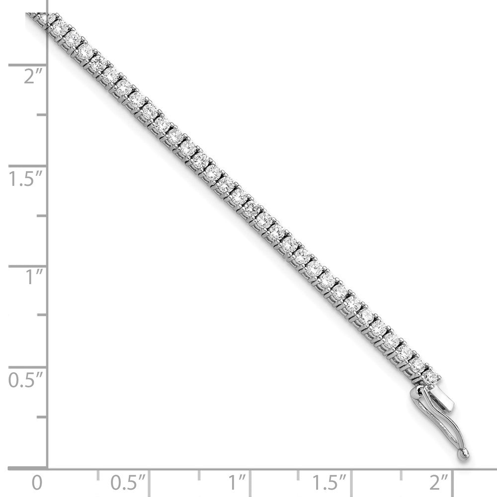 FJC Finejewelers 925 Sterling Silver CZ Tennis Bracelet  2mm CZ 81 Stone 7 Inches x 2.3 mm