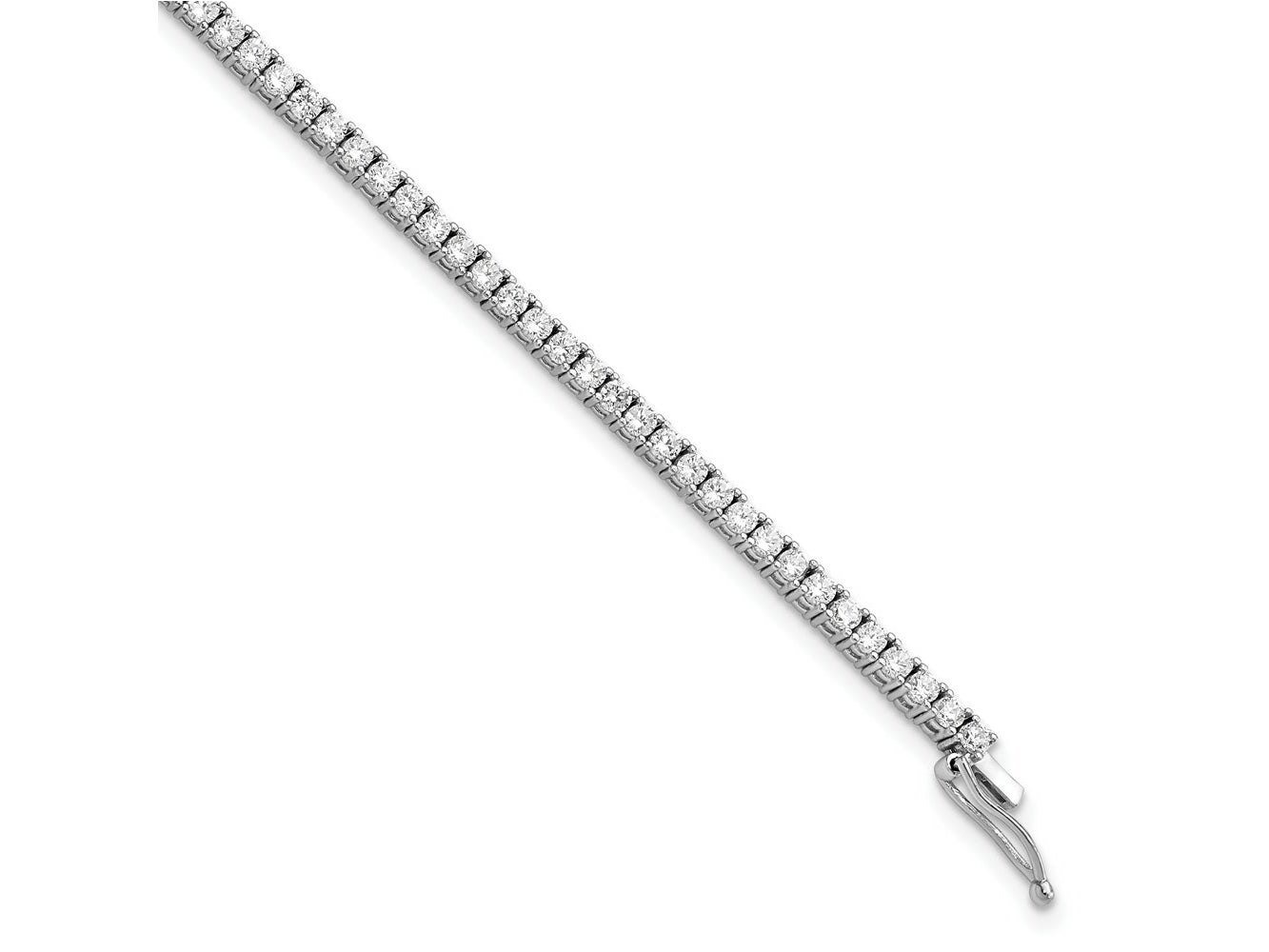 FJC Finejewelers 925 Sterling Silver CZ Tennis Bracelet  2mm CZ 81 Stone 7 Inches x 2.3 mm