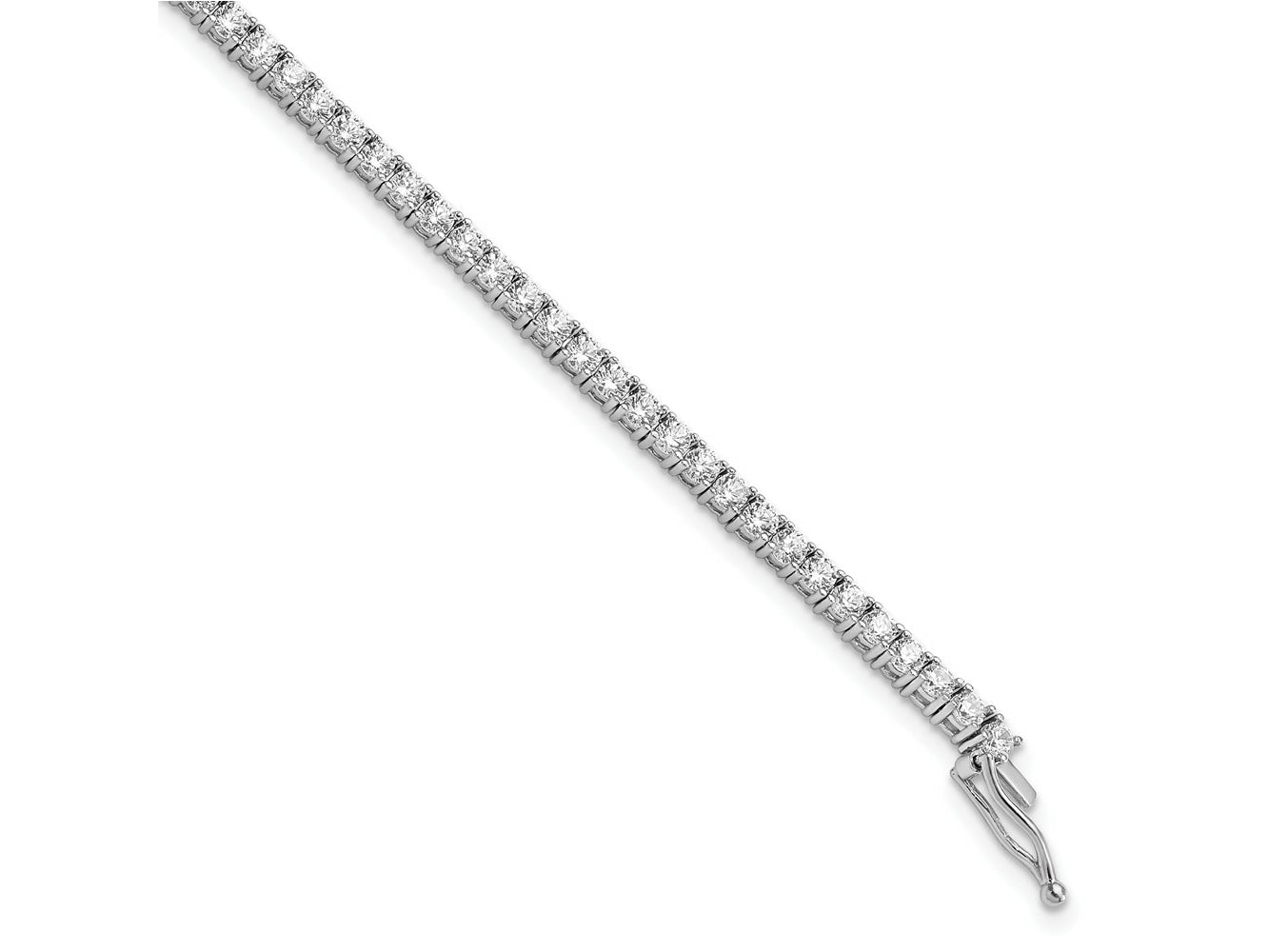 FJC Finejewelers 925 Sterling Silver CZ Tennis Bracelet  2.3mm CZ 71 Stone 7 Inches x 2.85 mm
