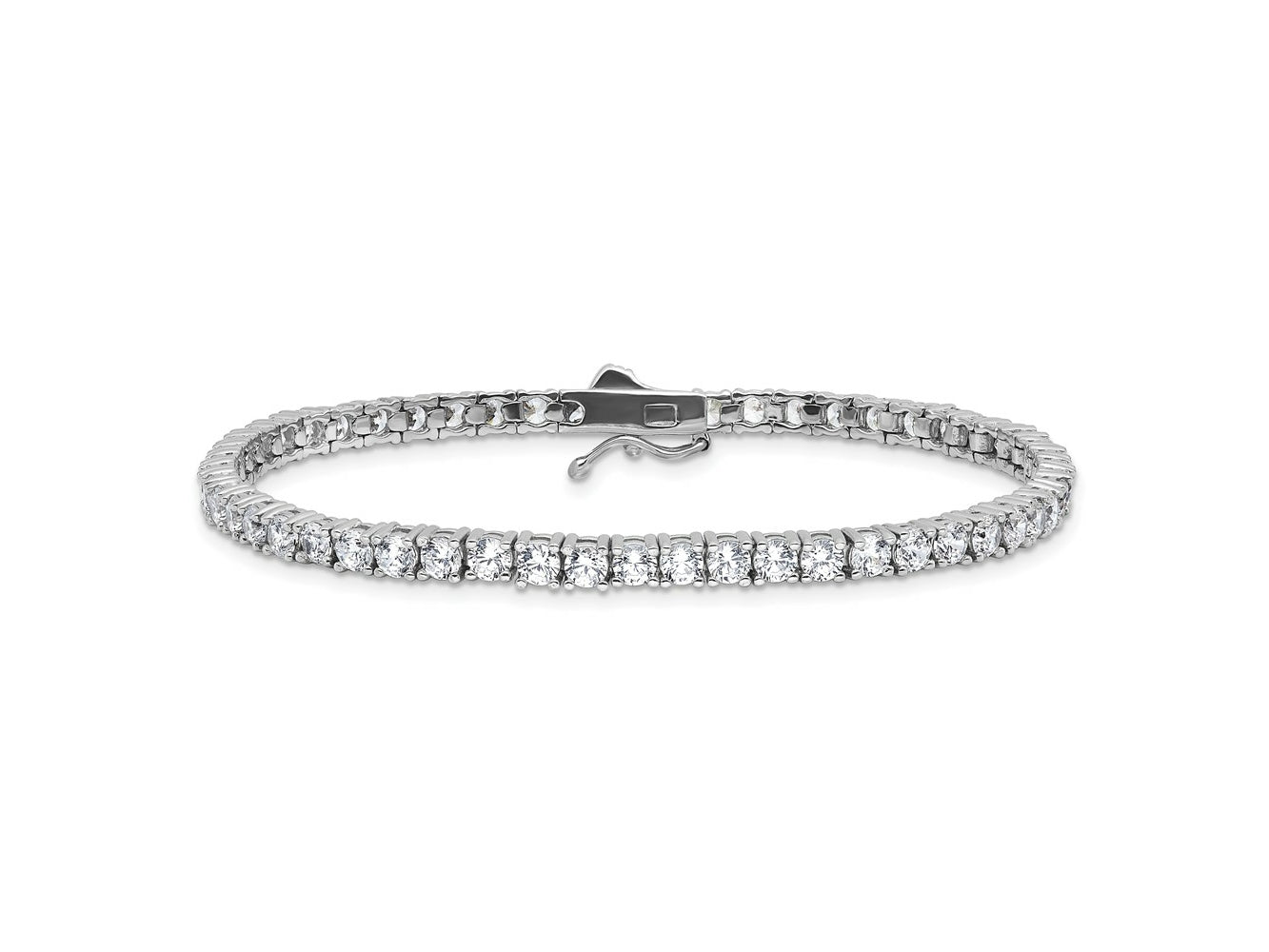 FJC Finejewelers 925 Sterling Silver CZ Tennis Bracelet  3mm CZ 54 Stone 7 Inches x 3.52 mm