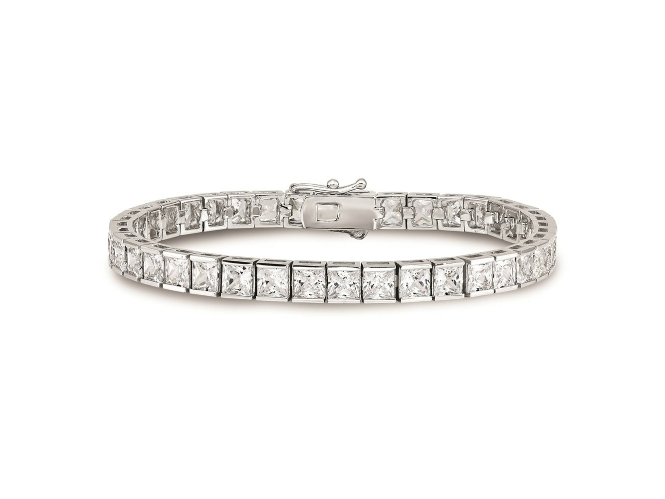 FJC Finejewelers 925 Sterling Silver CZ Tennis Bracelet  CZ 42 Stone 7 Inches x 5.11 mm