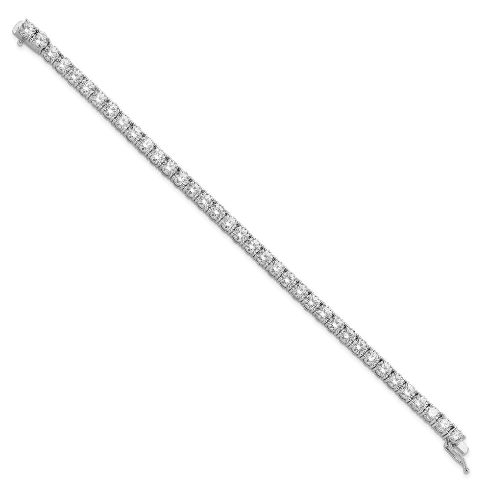 FJC Finejewelers 925 Sterling Silver CZ Bracelet  4.5mm CZ 37 Stone 7in Bracelet 7 Inches x 4.8 mm