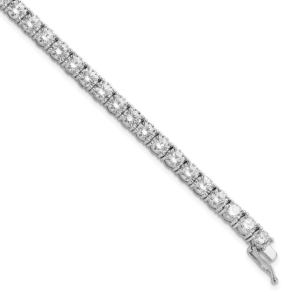 FJC Finejewelers 925 Sterling Silver CZ Bracelet  4.5mm CZ 37 Stone 7in Bracelet 7 Inches x 4.8 mm