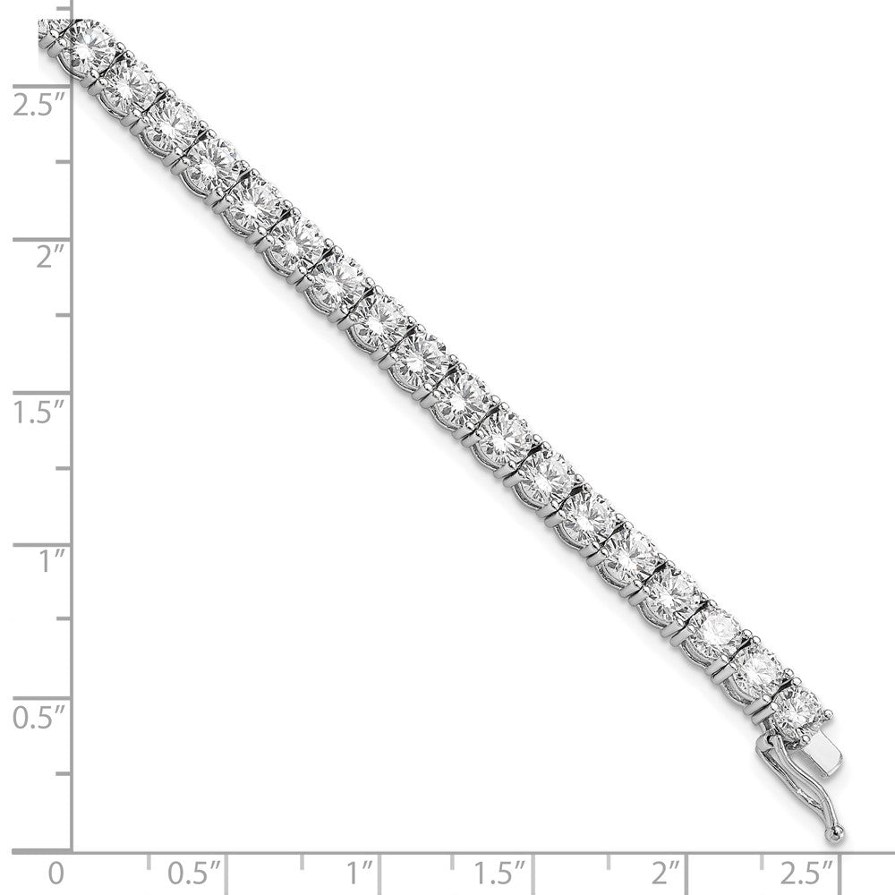 FJC Finejewelers 925 Sterling Silver CZ Bracelet  4.5mm CZ 37 Stone 7in Bracelet 7 Inches x 4.8 mm