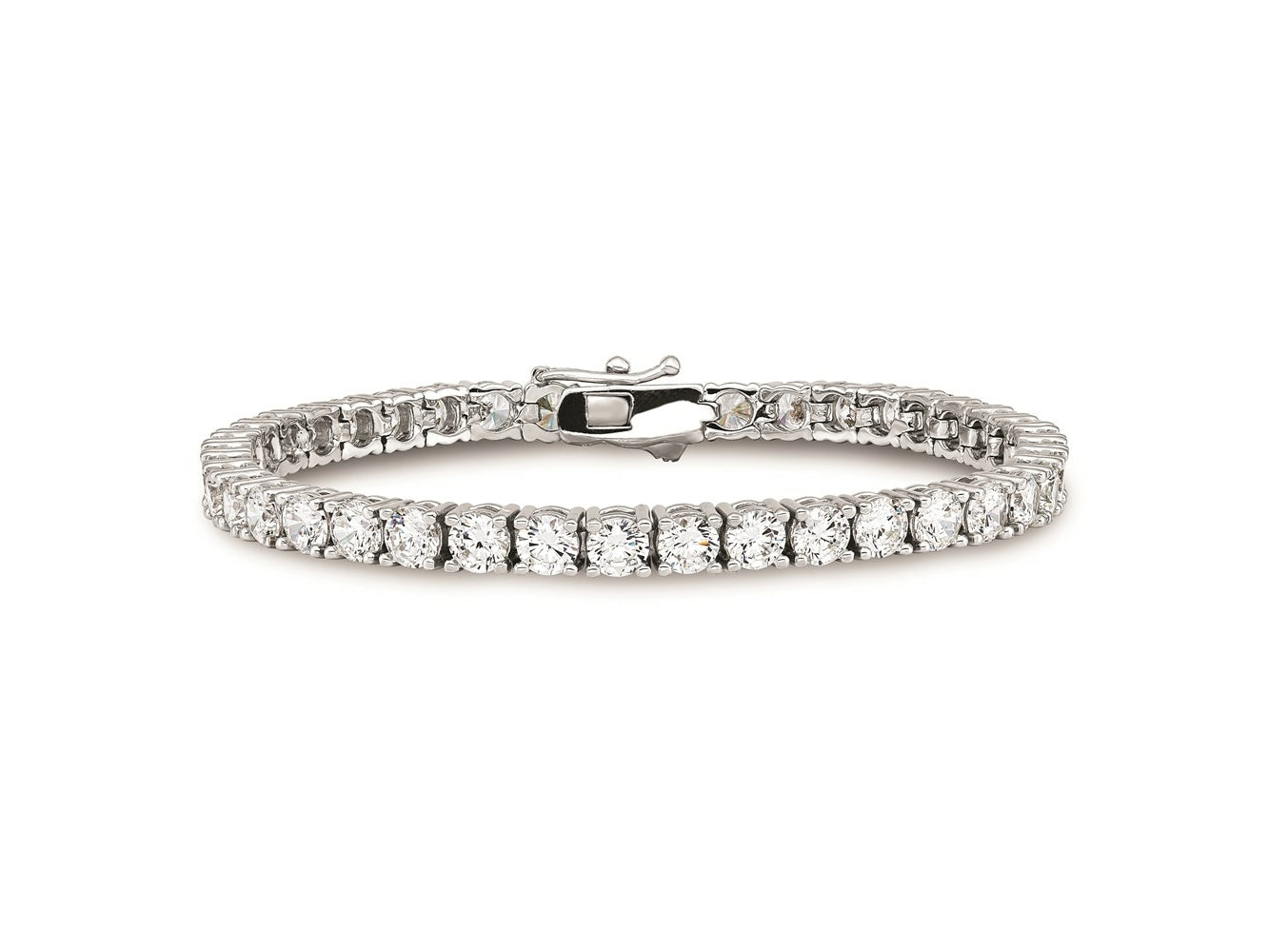 FJC Finejewelers 925 Sterling Silver CZ Tennis Bracelet CZ 42 Stone 7 Inches x 4.8 mm