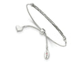 FJC Finejewelers 925 Sterling Silver Adjustable and Stretch and Wrap Antiqued Crystal Love Heart Bracelet