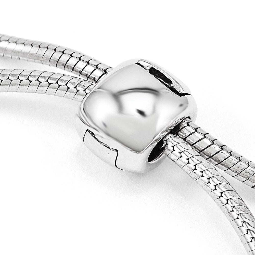 FJC Finejewelers 925 Sterling Silver Adjustable Stretch Wrap Antiqued Reflections Blue Crystal Bracelet 9 in