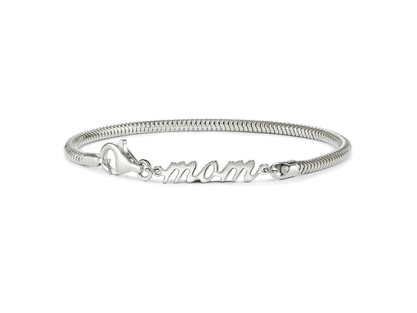 FJC Finejewelers 925 Sterling Silver Bracelets with Station MOM Bracelet 7.5 Inches x 2.85 mm