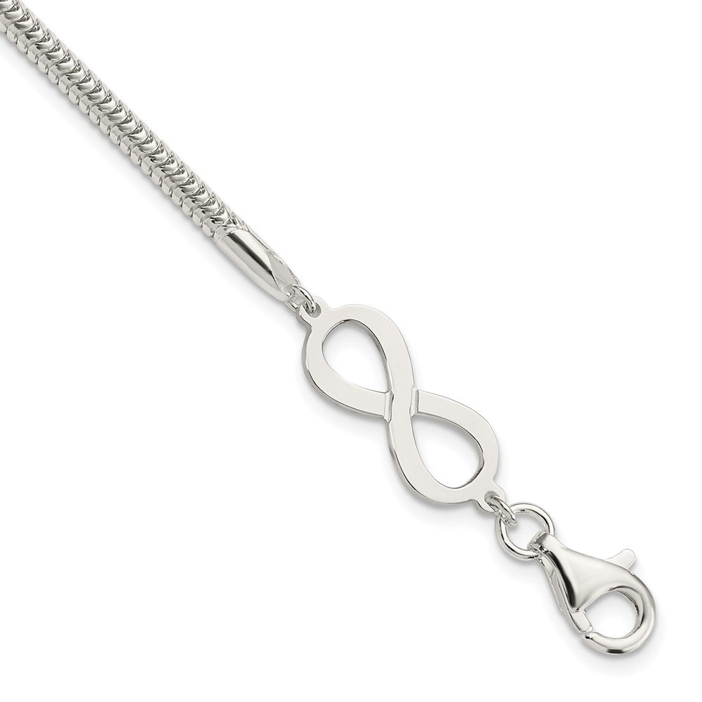 FJC Finejewelers 925 Sterling Silver Infinity Symbol Bracelet 7.5 Inches x 8.3 mm