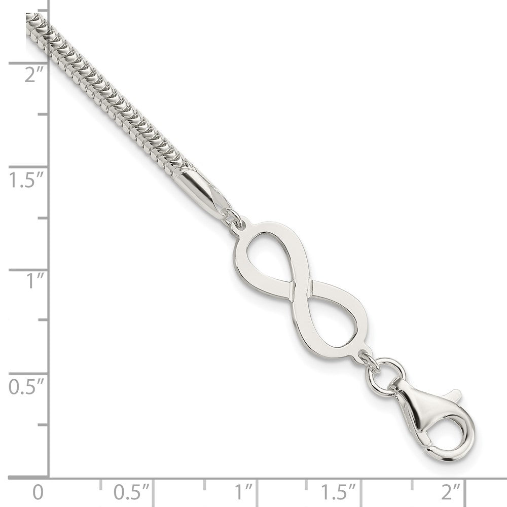 FJC Finejewelers 925 Sterling Silver Infinity Symbol Bracelet 7.5 Inches x 8.3 mm
