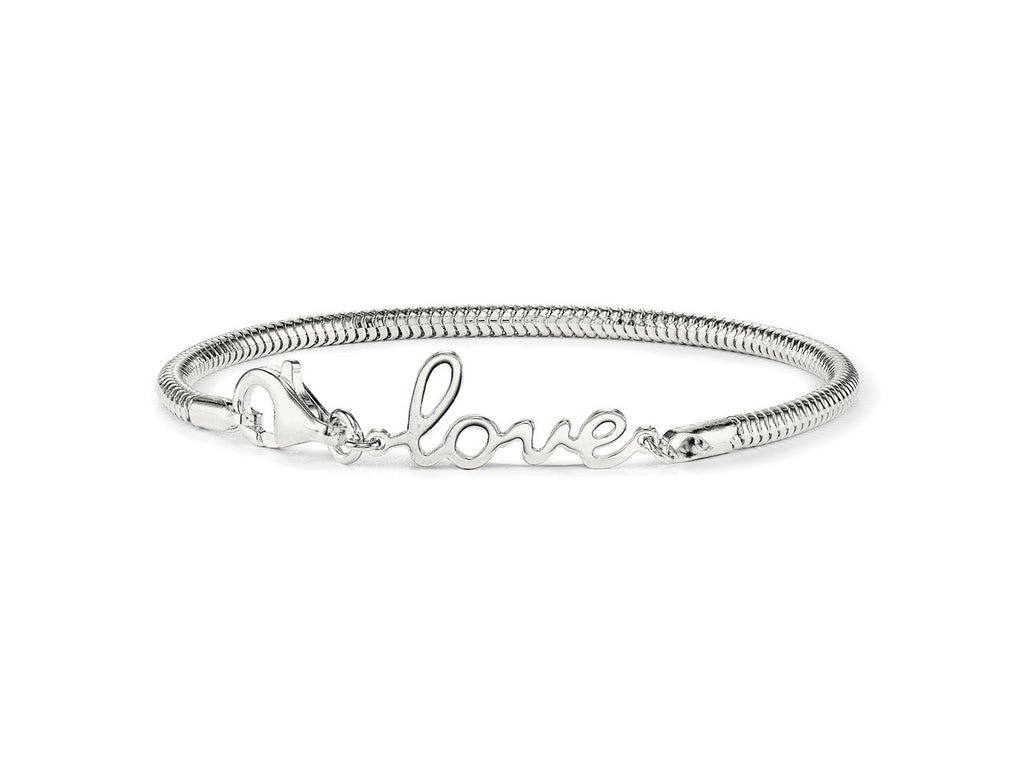 FJC Finejewelers 925 Sterling Silver LOVE Bracelet 7.5 Inches x 9.5 mm