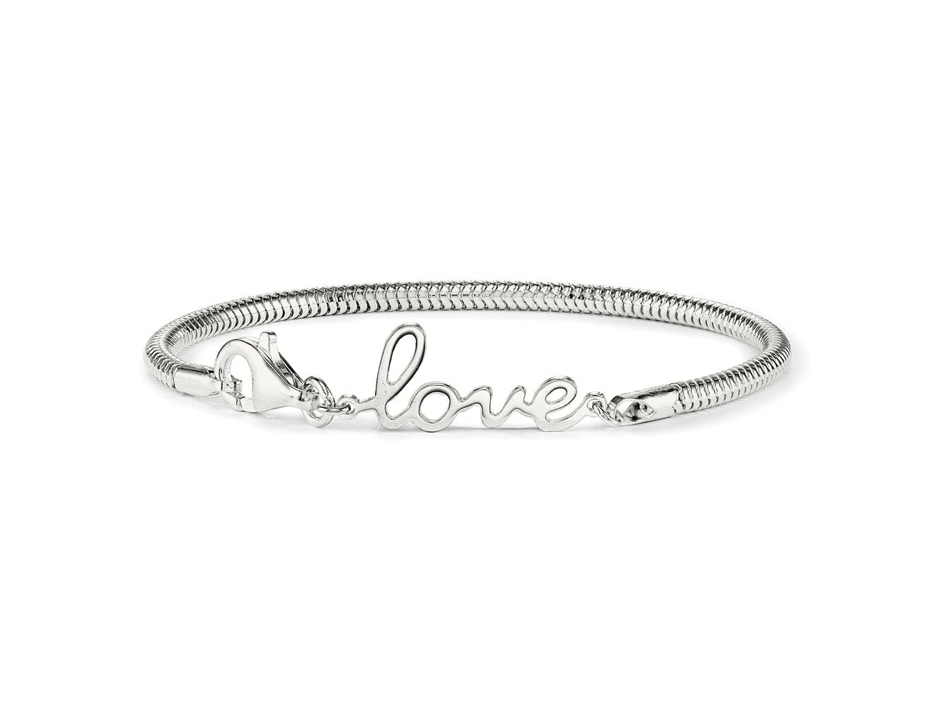 FJC Finejewelers 925 Sterling Silver LOVE Bracelet 7.5 Inches x 9.5 mm