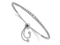 FJC Finejewelers 925 Sterling Silver CZ Rhodium Plated CZ 67 Stone 5 to 9 inch Adjustable Bracelet