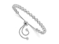 FJC Finejewelers 925 Sterling Silver Box Rhodium Plated CZ 26 Stone Adjustable Bracelet 4.92 mm