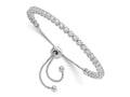 FJC Finejewelers 925 Sterling Silver CZ 39 Stone Adjustable Bracelet 3.41 mm