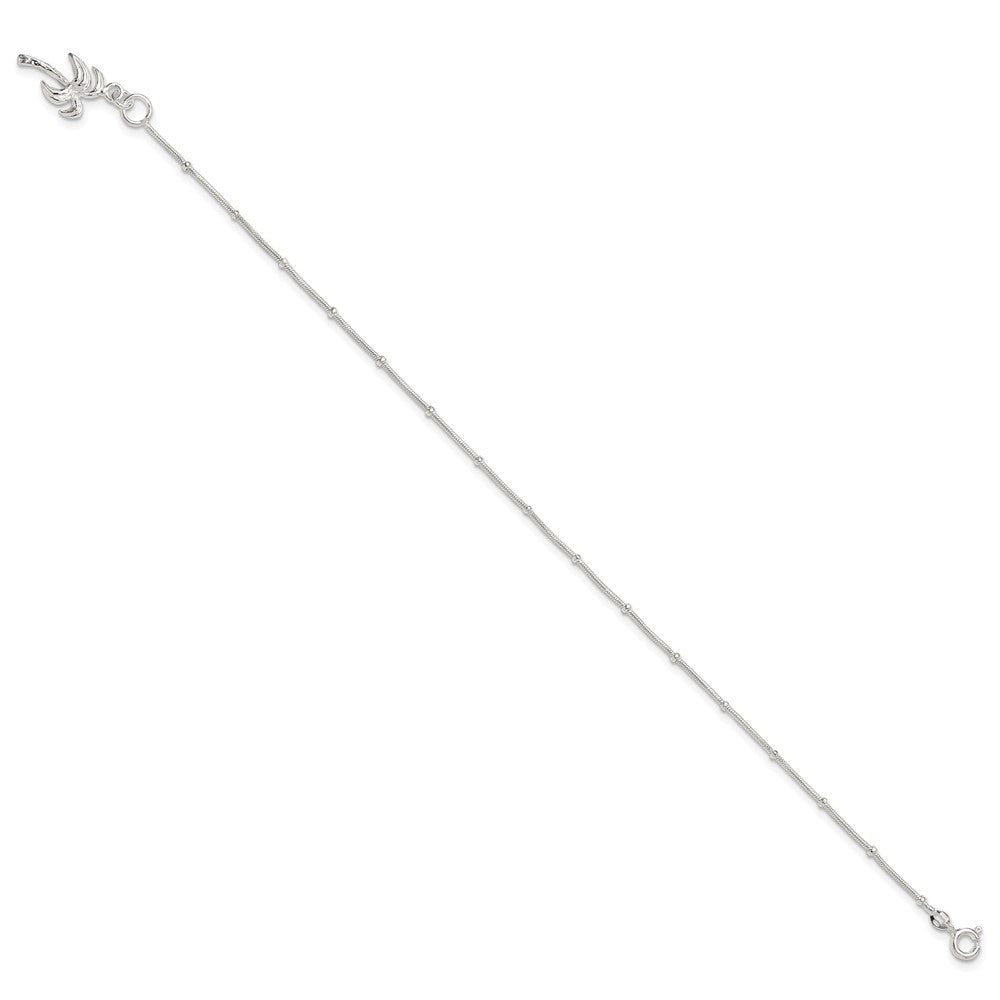 FJC Finejewelers 925 Sterling Silver Hand Made Other Chain Palm Tree Anklet 9 Inches x 12 mm