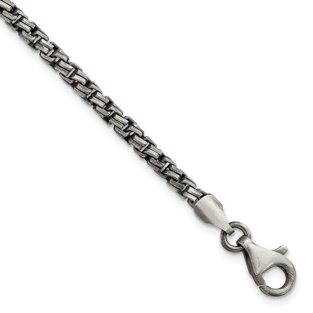 FJC Finejewelers 925 Sterling Silver Link Antiqued Brushed Bracelet 8 Inches x 3.5 mm