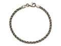 FJC Finejewelers 925 Sterling Silver Link Antiqued Brushed Bracelet 8 Inches x 3.5 mm