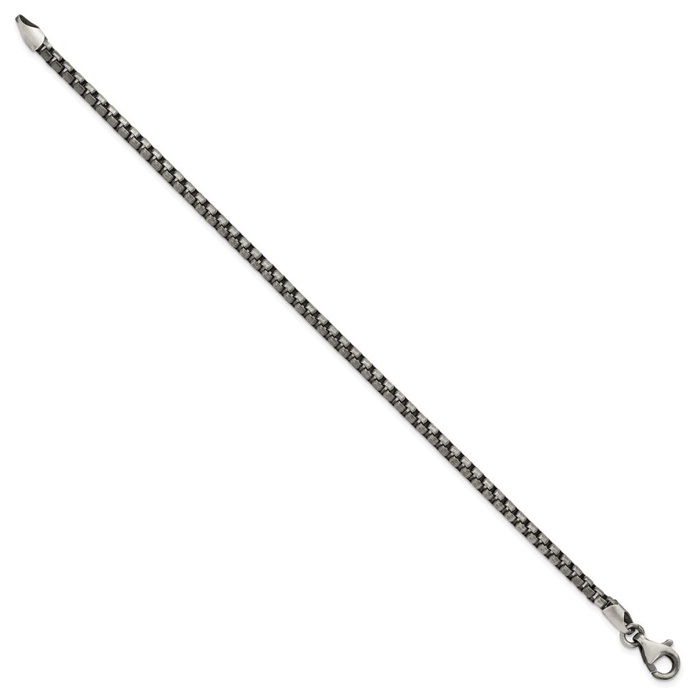 FJC Finejewelers 925 Sterling Silver Box Antiqued Brushed Bracelet 8 Inches x 3.36 mm