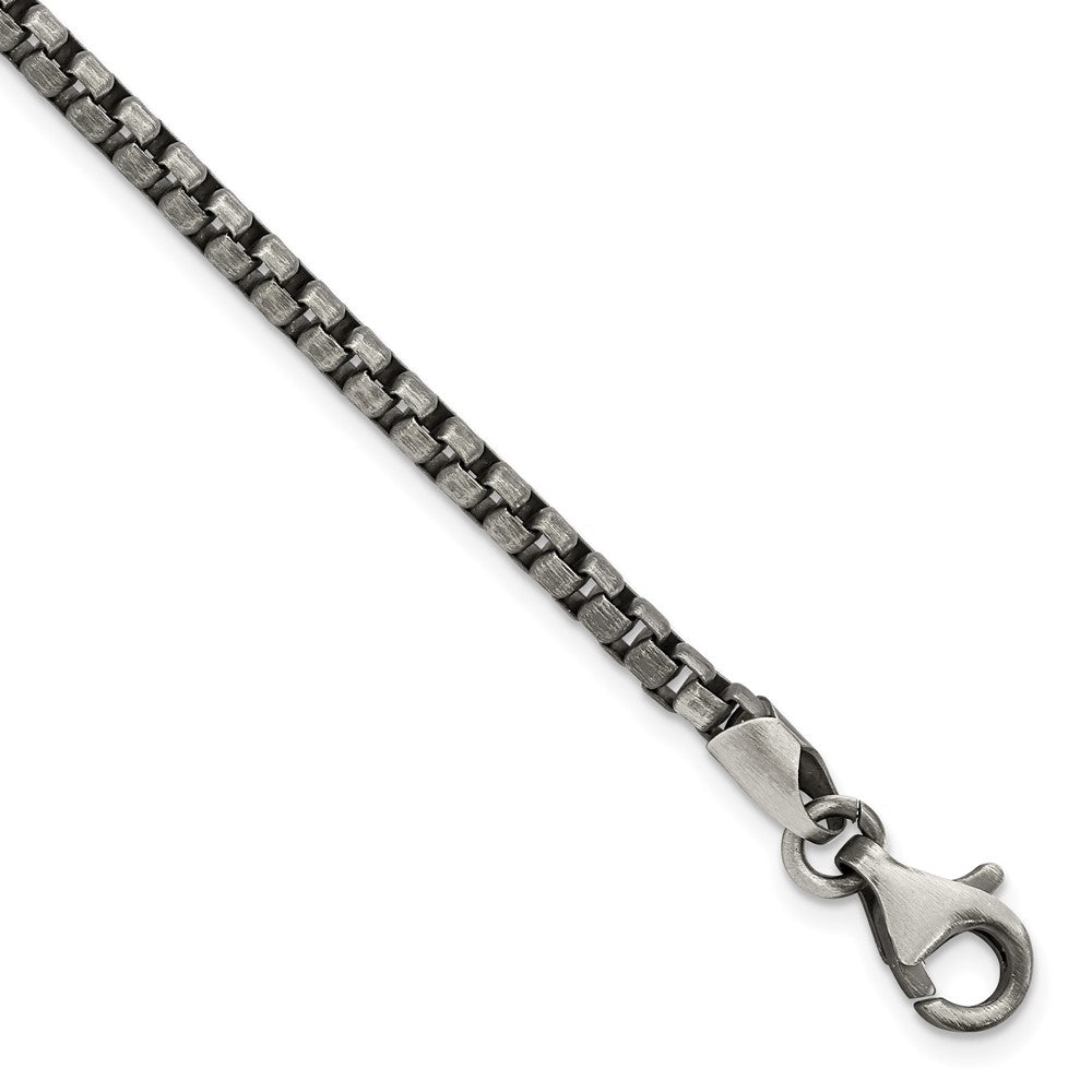 FJC Finejewelers 925 Sterling Silver Box Antiqued Brushed Bracelet 8 Inches x 3.36 mm