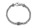 FJC Finejewelers 925 Sterling Silver Mens Antiqued Brushed Square Byzantine Bracelet 8.5 Inches x 10.1 mm