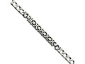 FJC Finejewelers 925 Sterling Silver Mens Antiqued Brushed Curb/Circles Bracelet 8.5 Inches x 7.88 mm