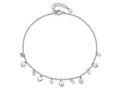 FJC Finejewelers 925 Sterling Silver Cable d Polish and Brushed Heart CZ  9.75