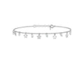 FJC Finejewelers 925 Sterling Silver Cable d Polished and Brushed Star CZ 9in Plus 1in Ext. An 10 Inches