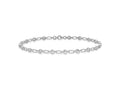 FJC Finejewelers 925 Sterling Silver Link Rhodium Plated Polished CZ Anklet 10 Inches x 3 mm
