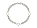 FJC Finejewelers 925 Sterling Silver Polished Multi-strand Heart 7in Bracelet 7 Inches x 15.3 mm