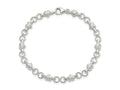 FJC Finejewelers 925 Sterling Silver Bracelets with Station Satin and Heart Chain Bracelet 7.5 Inches x 5.6 mm