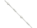 FJC Finejewelers 925 Sterling Silver Bracelets with Station Fancy Bead and Heart 8 Inches x 5.4 mm