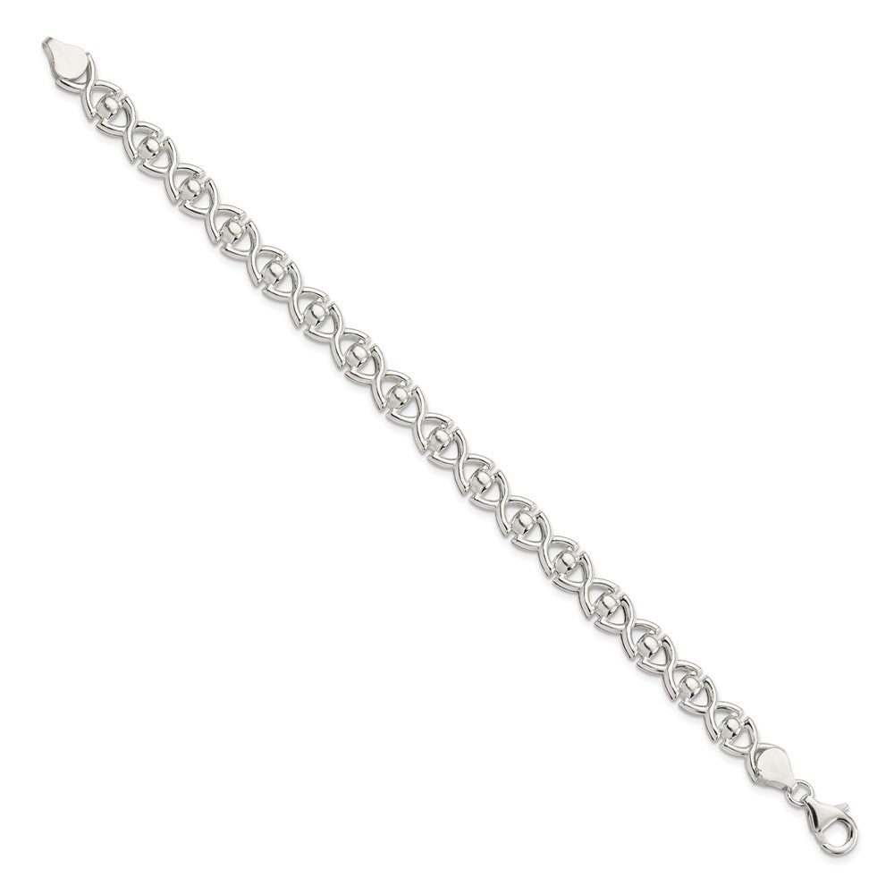 FJC Finejewelers 925 Sterling Silver Polished Fancy Link Bracelet 7.5 Inches x 7.6 mm