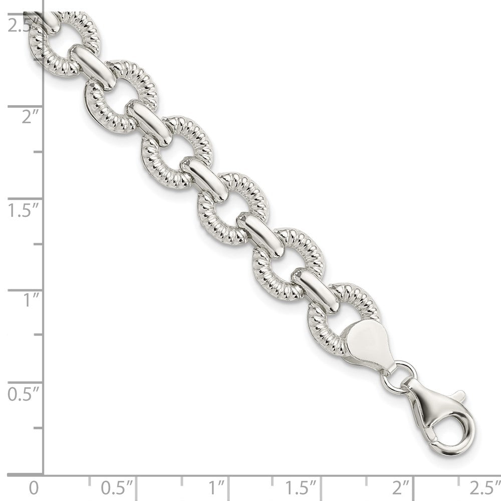 FJC Finejewelers 925 Sterling Silver Polished Fancy Link Bracelet 7.5 Inches x 9.75 mm
