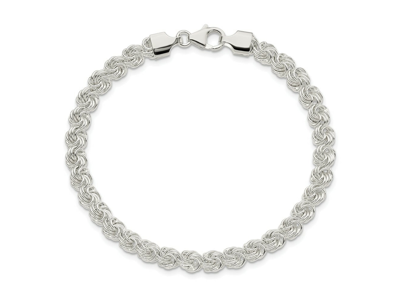 FJC Finejewelers 925 Sterling Silver Fancy Polished Love Knot Bracelet 7.5 Inches x 6.05 mm