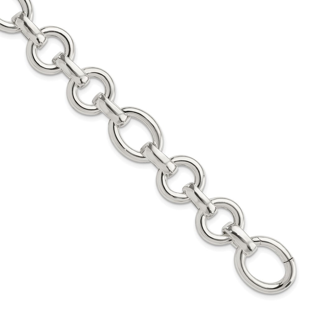FJC Finejewelers 925 Sterling Silver Polished Fancy Link Bracelet 8 Inches x 13.3 mm