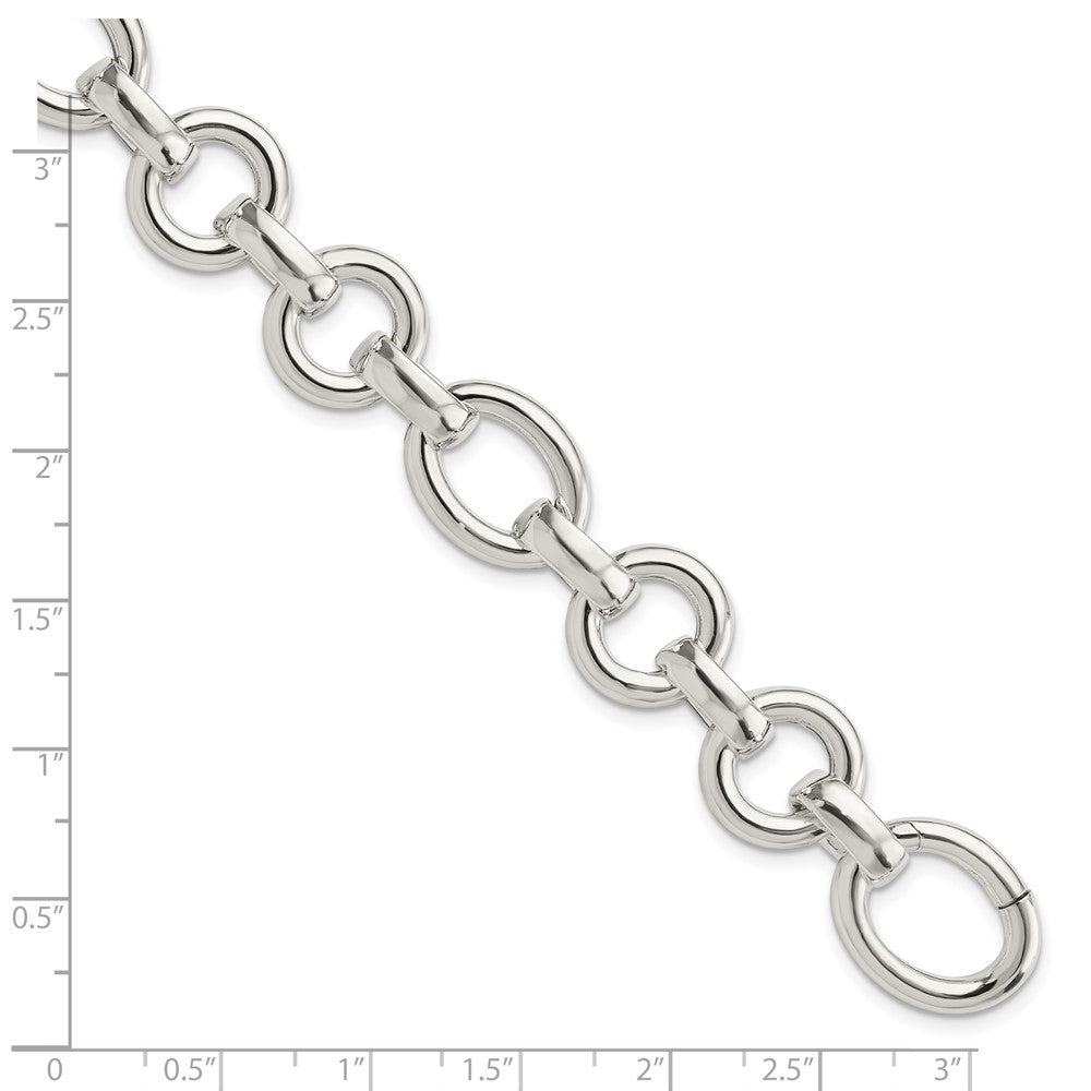 FJC Finejewelers 925 Sterling Silver Polished Fancy Link Bracelet 8 Inches x 13.3 mm