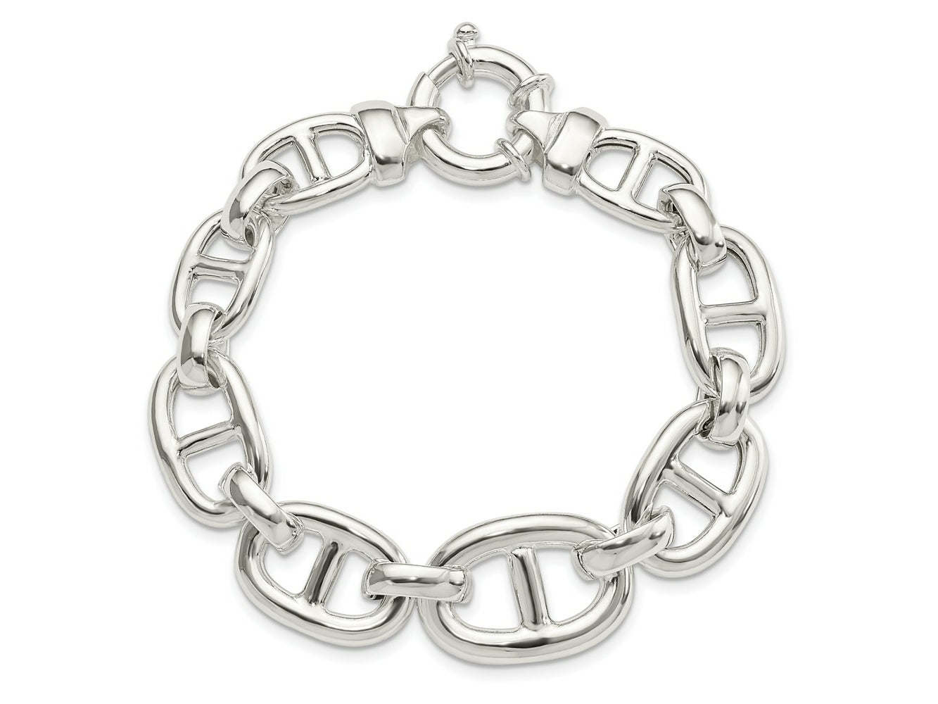 FJC Finejewelers 925 Sterling Silver Polished Fancy Link Bracelet 7.75 Inches x 16.44 mm